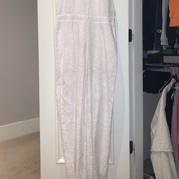 White crochet jumpsuit from Nordstrom - Picture 2 of 4